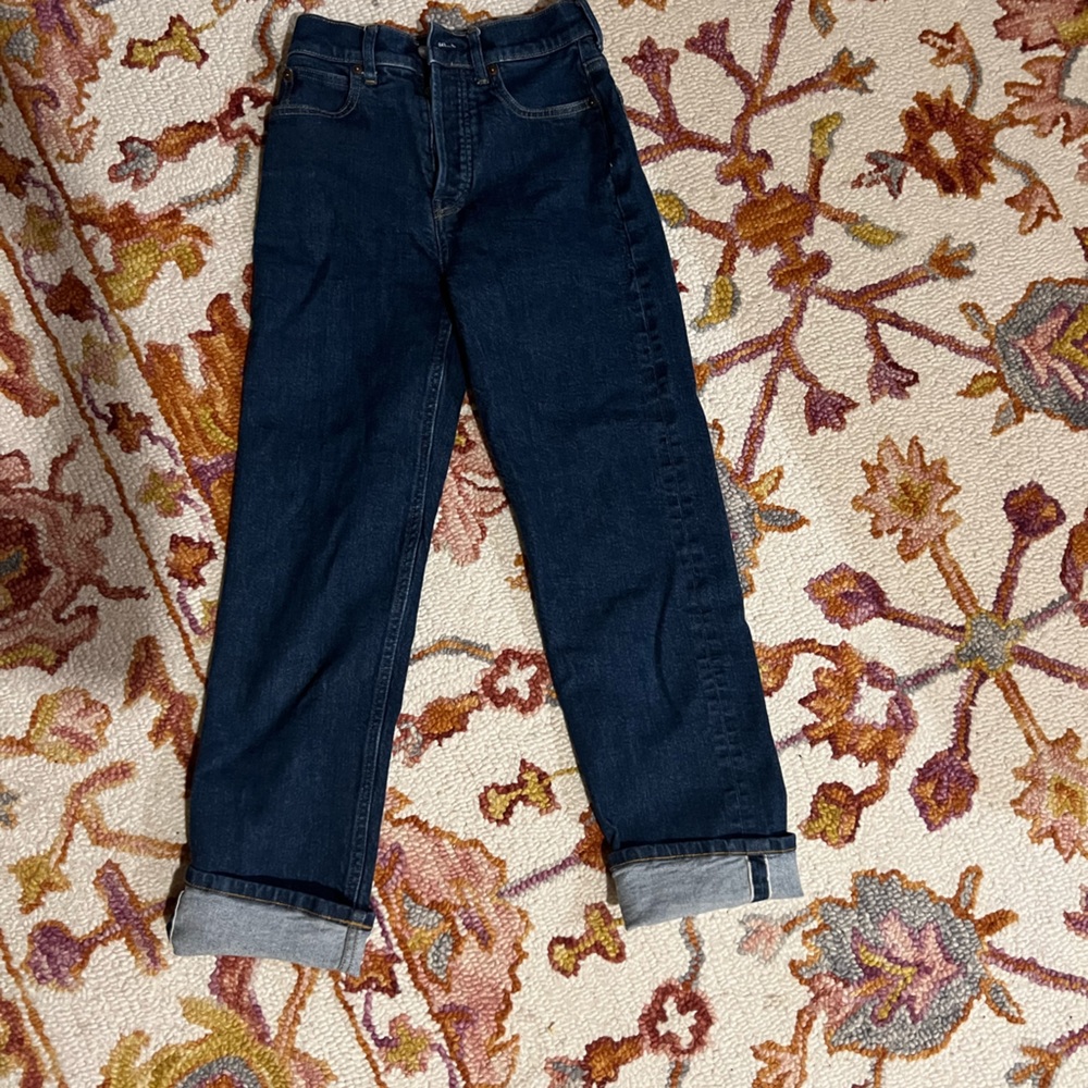 Previously loved bootcut, high rise jeans from Everlane